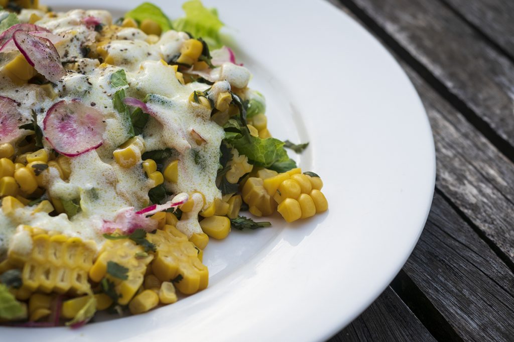 coriander and corn salad